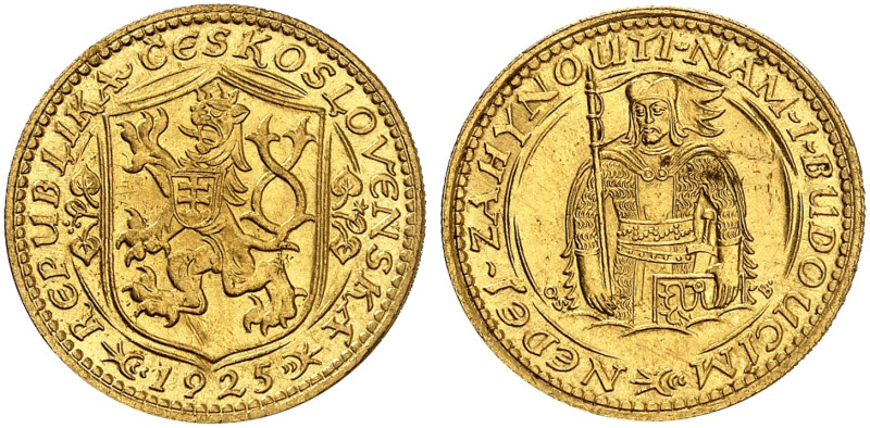 EUROPA. TSCHECHOSLOWAKEI. - Republik, 1918-1992. 
Dukat 1925, Kremnitz, Hl. Wen...