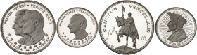EUROPA. TSCHECHOSLOWAKEI. - Republik, 1918-1992. 
Lot von 2 Stück: Silbermedaillen o. J. ( 1968, unsigniert, 29,9 u. 40,0 mm), auf Alexander Dubcek u...