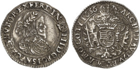 EUROPA. UNGARN. - Königreich. Ferdinand III., 1637-1657. 
1/4 Taler 1656, Kremnitz.
Her. 666, Huszár 1258 RR ! f. vz