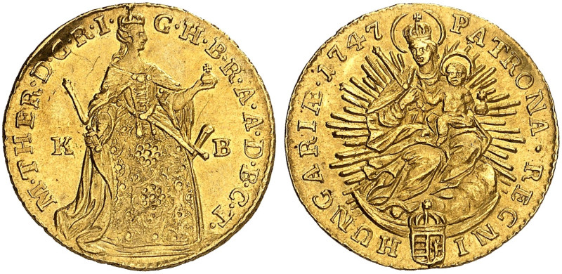 EUROPA. UNGARN. - Königreich. Maria Theresia, 1740-1780. 
Dukat 1747, Kremnitz....