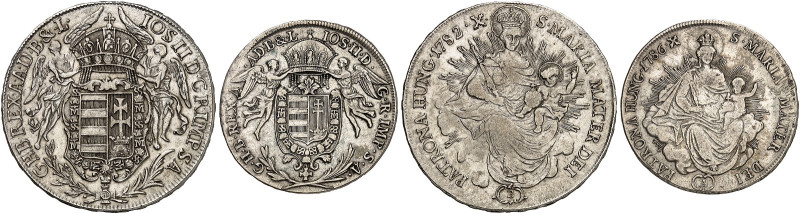 EUROPA. UNGARN. - Königreich. Joseph II., 1765-1790. 
Lot von 2 Stück: Taler 17...