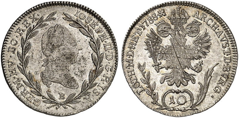 EUROPA. UNGARN. - Königreich. Joseph II., 1765-1790. 
10 Kreuzer 1788, Kremnitz...