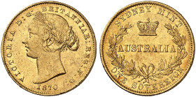 ÜBRIGES AUSLAND. AUSTRALIEN. Victoria, 1837-1901. 
Sovereign 1870, Sydney.
Friedb. 10, KM 4, Schlumb. 822 Gold ss - vz