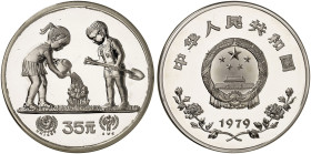 ÜBRIGES AUSLAND. CHINA. - Volksrepublik seit 1911. 
35 Yuan 1979, Jahr des Kindes.
KM 8 PP