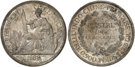 ÜBRIGES AUSLAND. FRANZÖSICH - INDOCHINA. 
1 Piastre 1888, A - Paris.
Dav. 251, Lecompte 269, KM 5 schöne Patina, vz