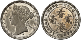ÜBRIGES AUSLAND. HONG KONG. Victoria, 1837-1901. 
20 Cents 1874, Heaton.
KM 7 vz - prfr