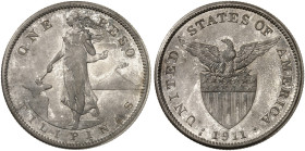 ÜBRIGES AUSLAND. PHILIPPINEN. 
1 Peso 1911 S.
Ray. 445, KM 172 vz - St