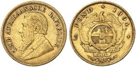 ÜBRIGES AUSLAND. SÜDAFRIKA. - Republik seit 1852. 
1/2 Pond 1894.
Friedb. 3, KM 9.2 Gold ss