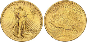 ÜBRIGES AUSLAND. USA. 
20 Dollars 1910, Saint-Gaudens Type.
Friedb. 185, KM 131, Yeo. 35b Gold vz