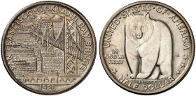 ÜBRIGES AUSLAND. USA. Gedenkmünzen. 
1/2 Dollar 1936 S, San Francisco-Oakland Bay Bridge.
KM 174, Yeo. C 8 vz
