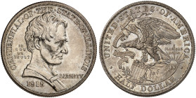 ÜBRIGES AUSLAND. USA. Gedenkmünzen. 
1/2 Dollar 1918, Lincoln-Illinois Centennial.
KM 143, Yeo. C 28 vz - St