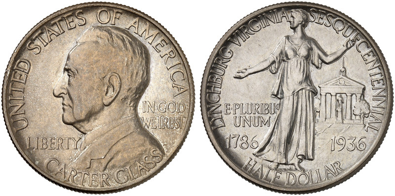 ÜBRIGES AUSLAND. USA. Gedenkmünzen. 
1/2 Dollar 1936, Lynchburg, Virginia Sesqu...