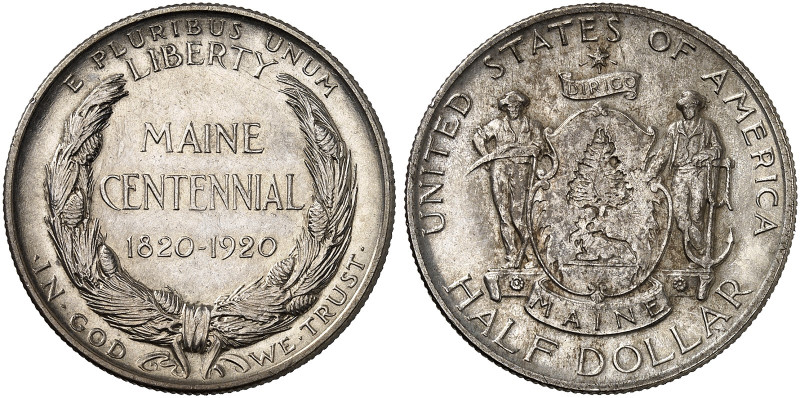 ÜBRIGES AUSLAND. USA. Gedenkmünzen. 
1/2 Dollar 1920, Maine Centennial.
KM 146...