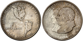 ÜBRIGES AUSLAND. USA. Gedenkmünzen. 
1/2 Dollar 1923 S, Monroe Doctrine Centennial.
KM 153, Yeo. C 35 f. vz
