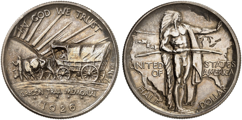 ÜBRIGES AUSLAND. USA. Gedenkmünzen. 
1/2 Dollar 1926, Oregon Trail Memorial.
K...