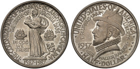 ÜBRIGES AUSLAND. USA. Gedenkmünzen. 
1/2 Dollar 1937, Roanoke Island, North Carolina.
KM 186, Yeo. C 43 vz - St