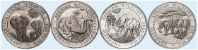 LOTS AUSLAND. 
Lot von 75 Stück: Silber-Unzen, ANDORRA (6), ARMENIEN (7), AUSTRALIEN (9), CHINA (4), COOK INSELN (2), ENGLAND (2), FIDSCHI (4), KANAD...