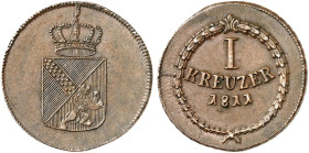 BADEN - DURLACH. Karl Friedrich, 1738-1811. 
1 Kreuzer 1811.
AKS 21, J. 7 vz+