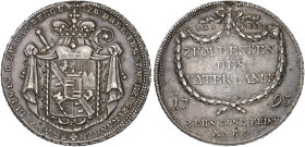 BAMBERG. - Bistum. Franz Ludwig von Erthal, 1779-1795. 
Konventionstaler 1795, Nürnberg, Kontribution.
Dav. 1939 A, Krug 427a, Heller 532 Hksp., ss