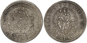 BAYERN. Maximilian I., 1598-1651. 
Taler 1627.
Dav. 6075, Witt. 896b, Hahn 111 min. Rdf., ss - vz