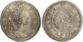 BAYERN. Maximilian II. Emanuel, 1679-1726. 
15 Kreuzer 1704, Jahreszahl zwischen Punkten.
Witt. - , Hahn - , vgl. 192 ss - vz