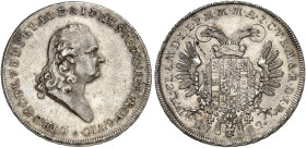 BAYERN. Karl Theodor, 1777-1799. 
Taler 1792, auf das Vikariat.
Dav. 1973, Witt. 2392, Hahn 367 min. justiert, vz - St