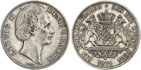 BAYERN. Ludwig II., 1864-1886. 
Vereinstaler 1871, Mmz. "J. RIES".
Thun 106, AKS 175, J. 109 ss