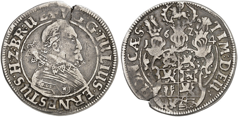 BRAUNSCHWEIG - DANNENBERG. Julius Ernst, 1598-1636. 
1/4 Taler 1624, Dannenberg...