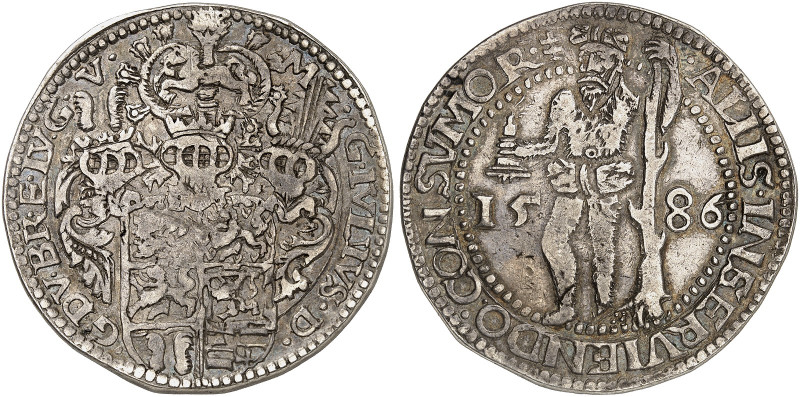 BRAUNSCHWEIG - WOLFENBÜTTEL. Julius, 1568-1589. 
Taler 1586, Goslar, "Lichttale...