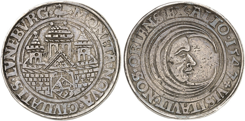 LÜNEBURG. - Stadt. 
Taler 1547.
Dav. 9419, Mader 158 kl. Sfr., ss