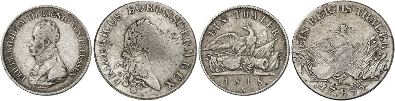 PREUSSEN - BRANDENBURG. Friedrich II., "der Große", 1740-1786. 
Lot von 2 Stück...