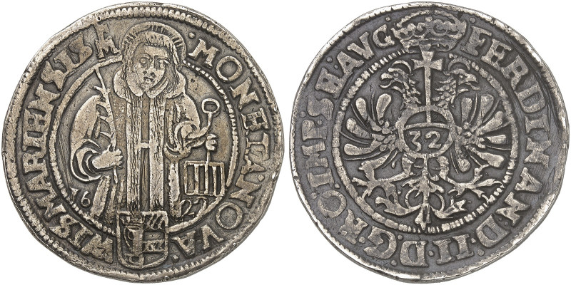 WISMAR. - Stadt. 
Taler zu 32 Schilling 1622, mit Titel Ferdinand II.
Dav. 593...