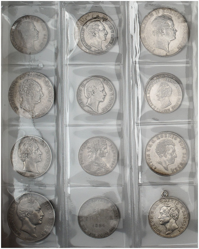 Lot von 14 Stück: BADEN, Thun 30, BAYERN, Thun 44, 89, 91, 97, 102, Gulden 1859....