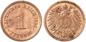 KLEINMÜNZEN. J. 10, EPA 2 
1 Pfennig 1892 E.
R ! f. St