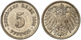 KLEINMÜNZEN. J. 12, EPA 18 
5 Pfennig 1895 F.
f. St