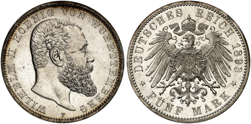 WÜRTTEMBERG. Wilhelm II., 1891-1918. J. 176, EPA 5/60 
Ein zweites Exemplar.
i...