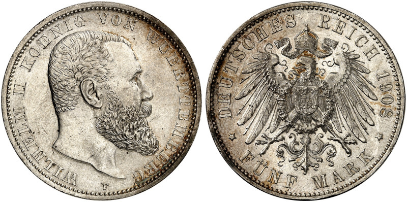 WÜRTTEMBERG. Wilhelm II., 1891-1918. J. 176, EPA 5/60 
Ein zweites Exemplar.
k...