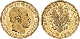 PREUSSEN. Wilhelm I., 1861-1888. J. 246 A, EPA 20/30 
Ein zweites Exemplar.
vz+