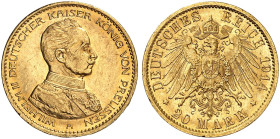 PREUSSEN. Wilhelm II., 1888-1918. J. 253, EPA 20/37 
20 Mark 1914.
vz - St