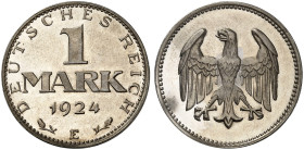KURS - UND GEDENKMÜNZEN. J. 311, EPA 7 
1 Mark 1924 E.
winz. Kr., PP