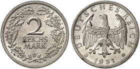 KURS - UND GEDENKMÜNZEN. J. 320, EPA 2/75 
2 RM 1931 D.
winz. Kr., f. St