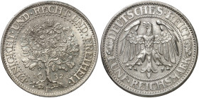 KURS - UND GEDENKMÜNZEN. J. 331, EPA 5/64 
5 RM 1932 F, Eichbaum.
kl. Rdf., kl. Kr., vz - St