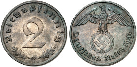 J. 362, EPA 15 
2 Reichspfennig 1940 G.
R ! schöne Kupferpatina, vz