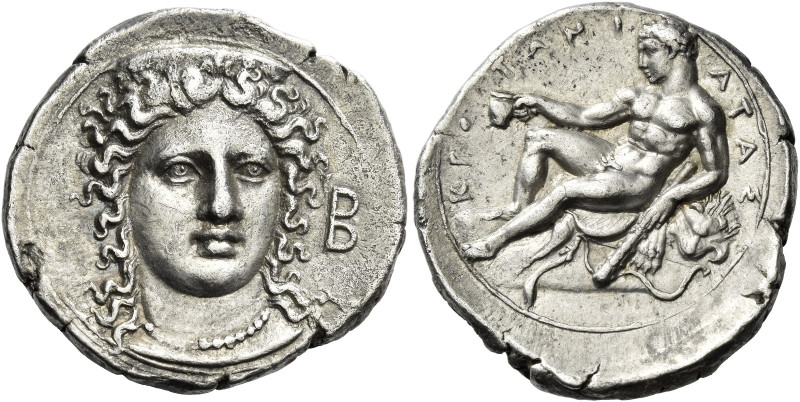 Croton. 
Stater circa 400-325, AR 7.75 g. Head of Hera Lakinia facing, three-qu...