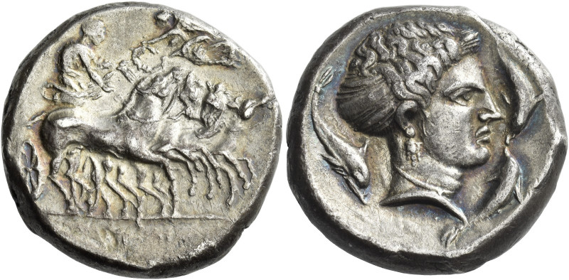 The Carthaginians in Sicily and North Africa. 
Tetradrachm, Ršmlqrt mint (Lilyb...