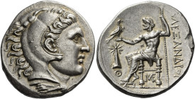 Cassander regent, 317 – 305, or king, 305 – 298. 
Tetradrachm in the name and types of Alexander III, under Alexarchos, Uranopolis circa 310-297, AR ...