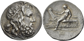 Antigonos III Doson, 229 – 221. 
Tetradrachm, Amphipolis circa 227-225, AR 16.95 g. Head of Poseidon r., hair bound in seaweed. Rev. BAΣIΛΕΩΣ – ANTIΓ...