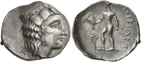 Tylisos. 
Stater circa 320-270, AR 11. 16 g. Head of Hera r., wearing pendant earring and stephanos decorated with palmettes. Rev. TYΛIΣON retrograde...
