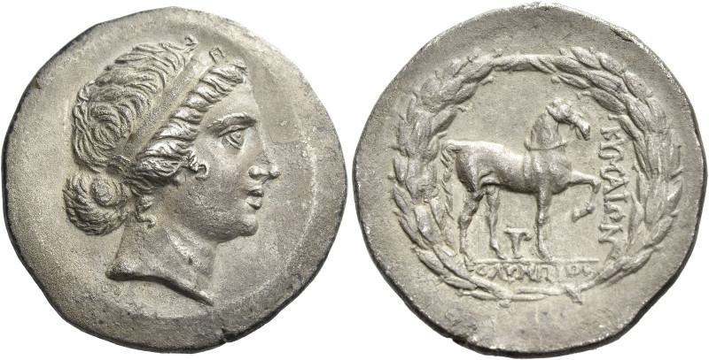 Aeolis, Cyme. 
Tetradrachm, magistrate Olympios, circa 160-150, AR 15.74 g. Dia...