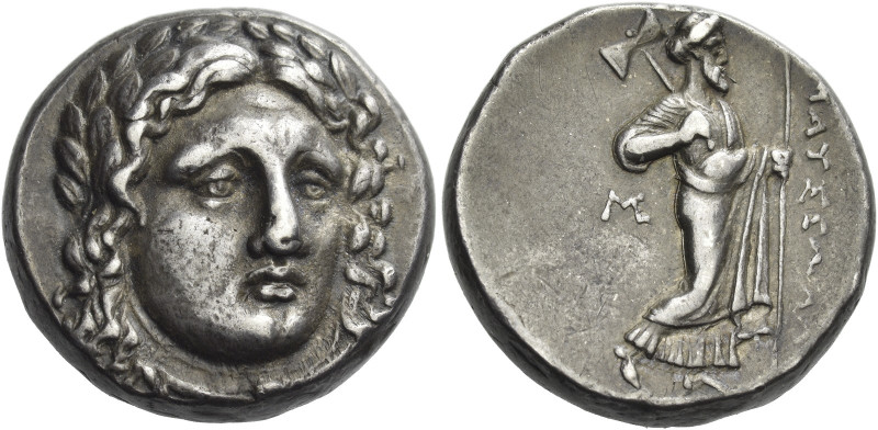Satraps of Caria, Maussolus, 377 – 353. 
Tetradrachm, Halicarnassus circa 370-3...